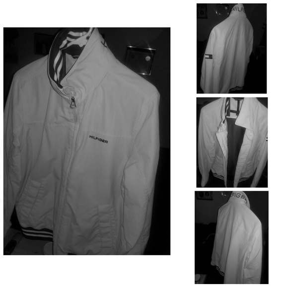 tommy hilfiger white mens jacket